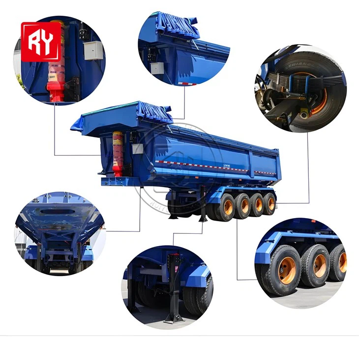 3 Axle Dump Truck Trailer factory